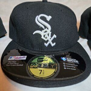 Black New Era On Field Chicago White Sox 59Fifty Fitted Hat MLB Cap ALL SIZES